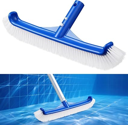 Poolbürstenkopf, 43 Cm, Bürste Für Poolfliesen, Böden Und Wände, Poolreinigungsbürste Mit Praktischem Clip Und Griff, Für Bad, Spa Und Küche