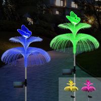 2-teilige Quallen-solar-gartenleuchten, Rgb-led, Ip65 Wasserdicht, Außendekoration Für Halloween Und Weihnachten