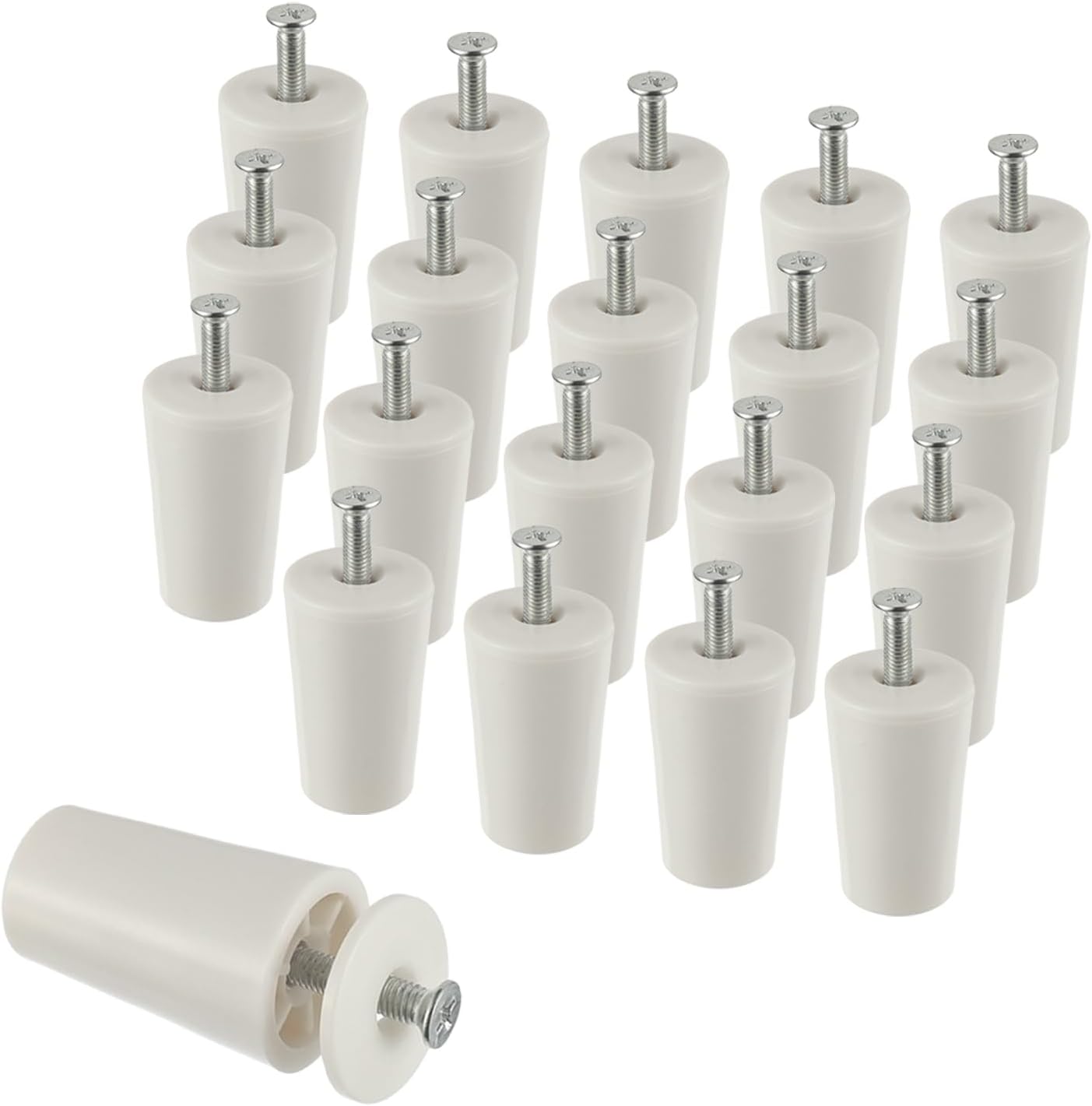 40 Mm Weiße Rollladendichtung Für Rollläden Und Jalousien Mit Unterlegscheiben Und Schrauben (20 Stück Pro Packung)