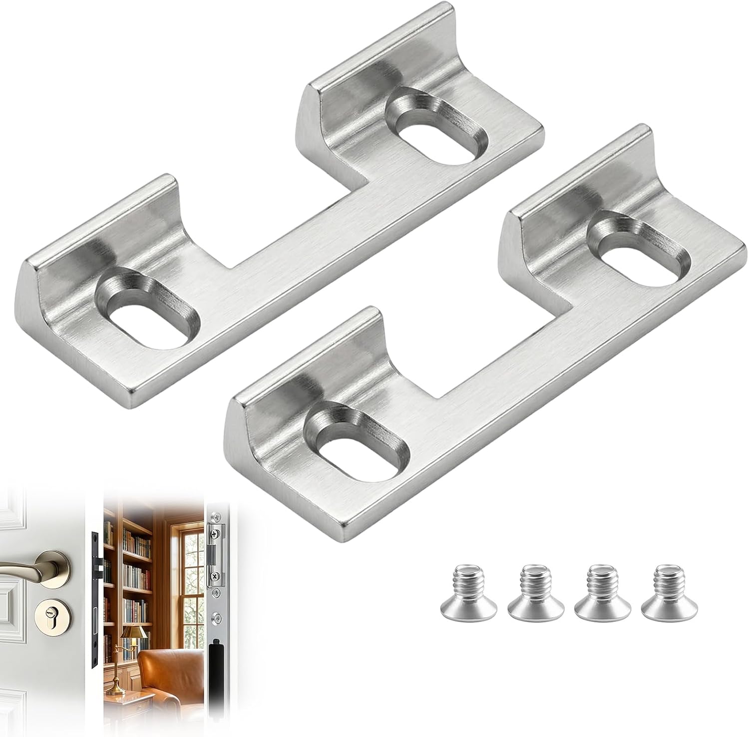 Ersatz-montageplatten (2er-set), Schraubenlochabstand 32 Mm, Abmessungen 46 X 14,4 X 9 Mm, Verstellbare Montageplatten.