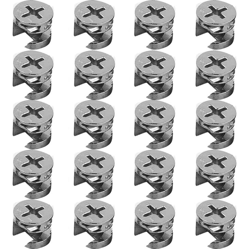 Set Mit 20 Exzentrischen Möbelverbindern Aus Zinklegierung – Nockenverbinder Für Die Möbelmontage – Hochwertiges Zubehör Für Schränke, Schubladen Und Mehr – Langlebig Und Einfach Zu Montieren