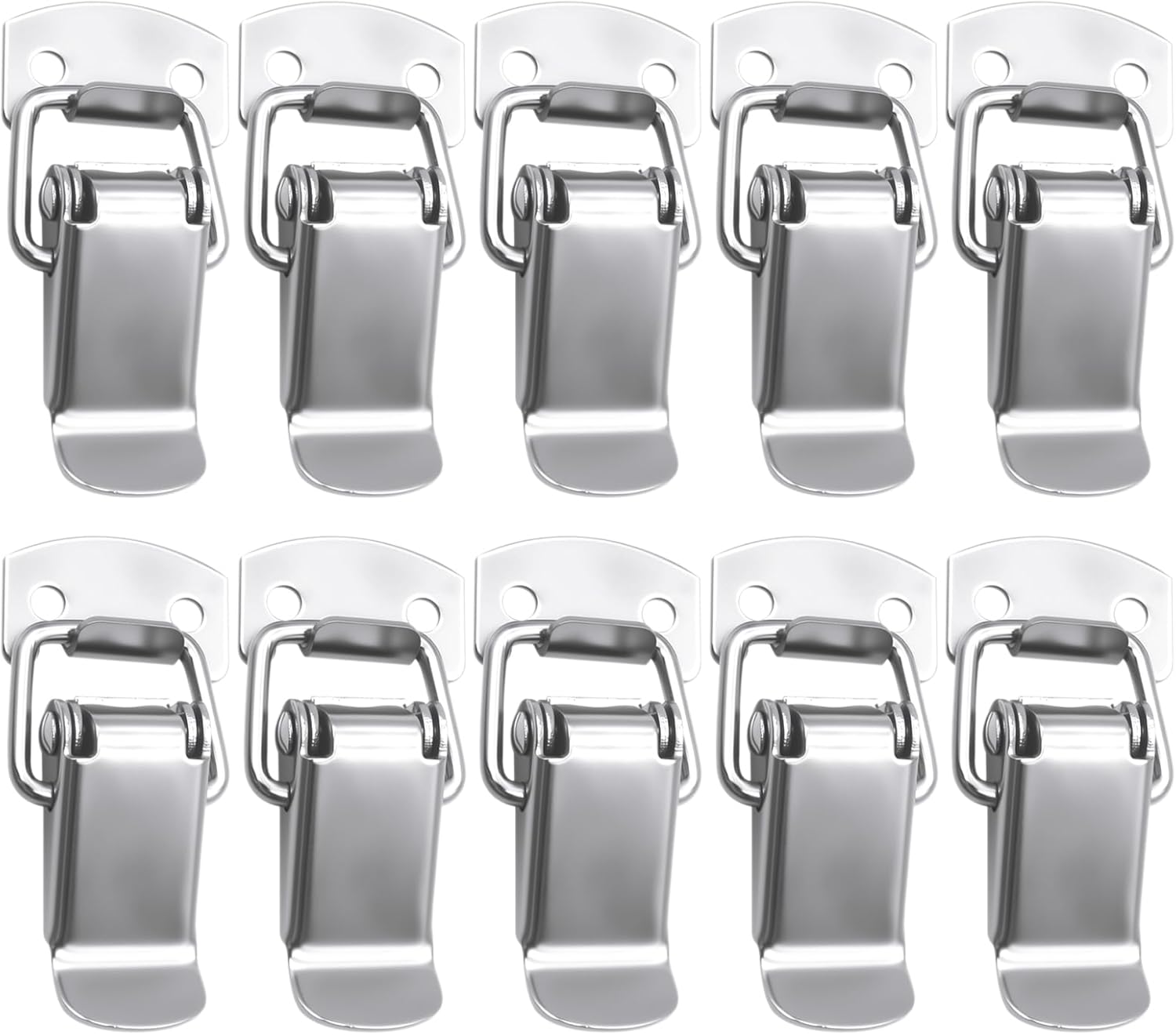 10 Stück 47-mm-hebelriegel Mit 40 Schrauben Material: Edelstahl, Federriegel Für Fenster, Möbel, Schubladen, Schränke, Werkzeugkästen