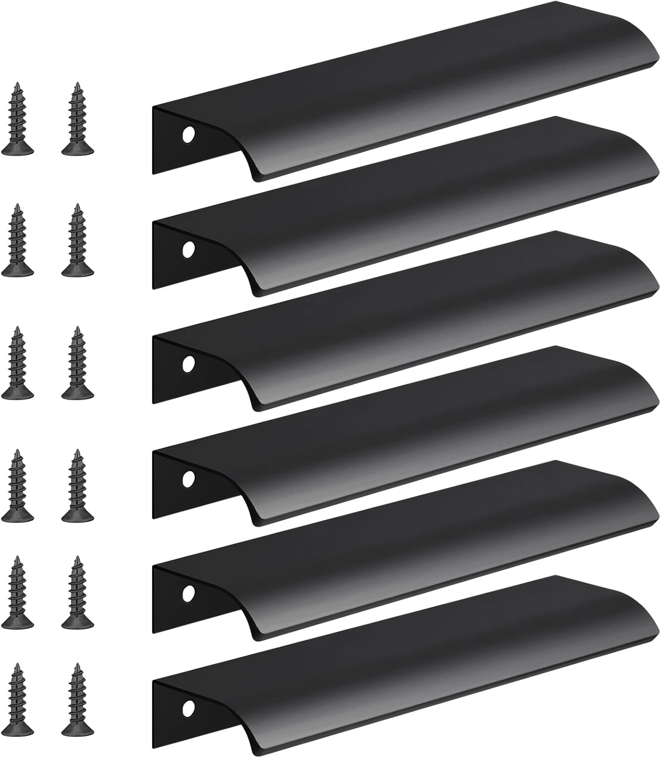 6er-pack Schrankgriffe, Unsichtbare Möbelgriffe Für Schubladen, Schubladen Und Kommoden, Lochabstand: 128 Mm