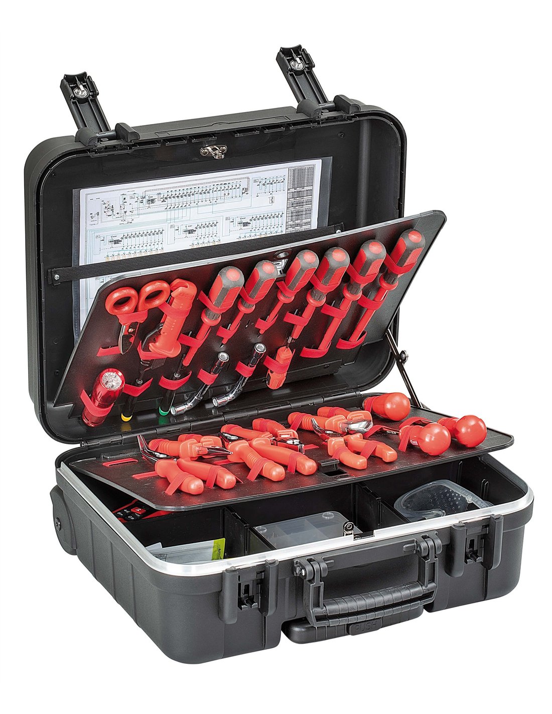 Gt Line Werkzeugkoffer Mit Elastischen Gurten Und Kompaktem Design.