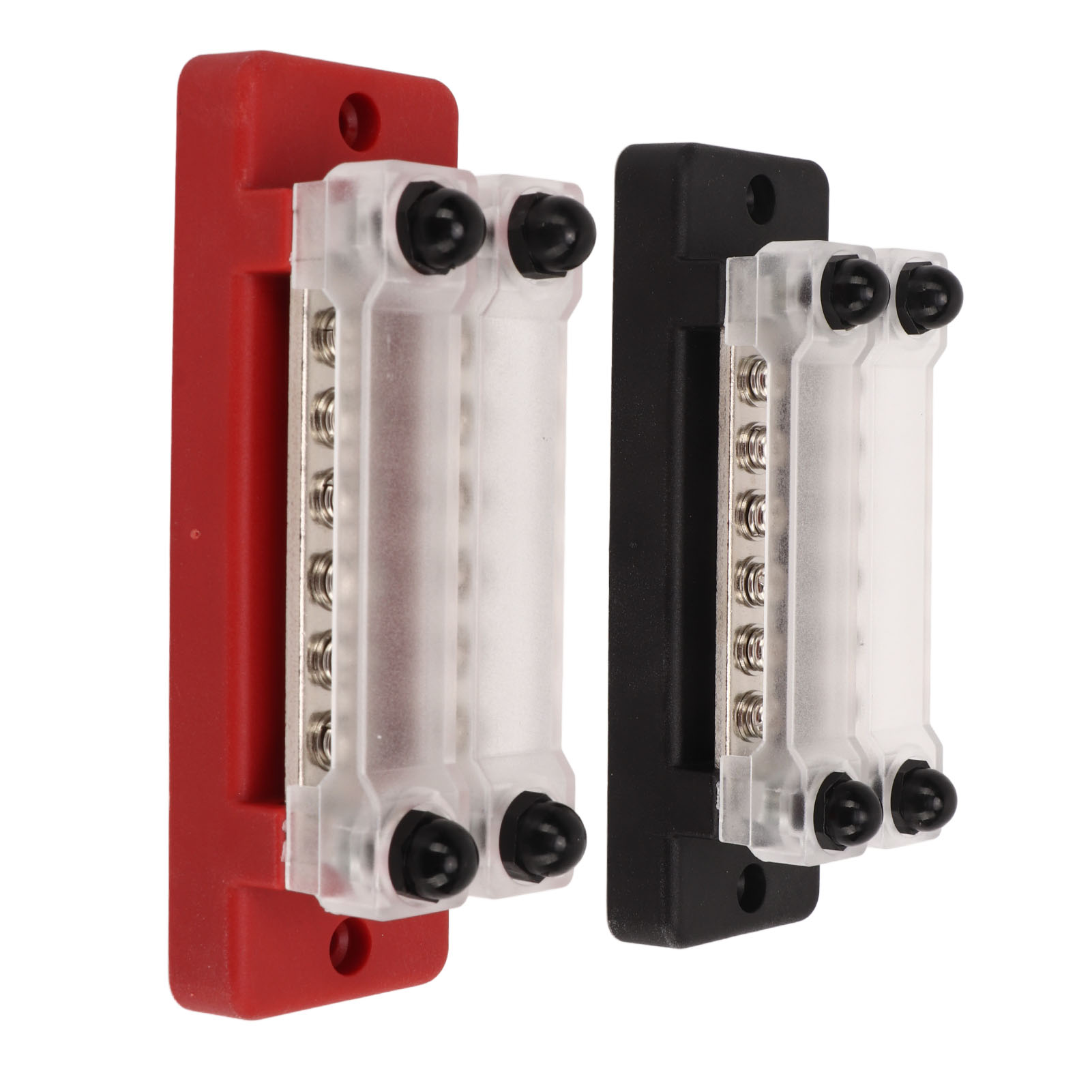 Stromverteilerblock Mit Edelstahl-anschlussklemmen Für Auto, Boot Und Schiff, 150 A, 300 V, Schwarz/rot