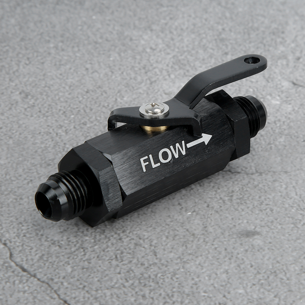 Cnc-absperrventil Y972-6an Für An6-kraftstoffleitung, Schwarz