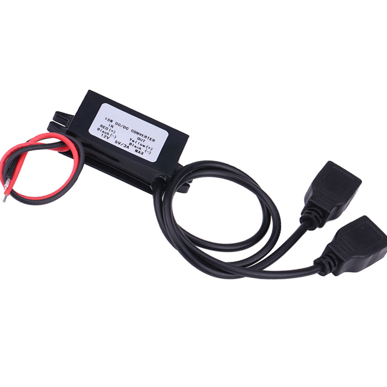 Dual-usb-kfz-ladegerät 12 V Auf 5 V 3 A, Dc-dc-wandler-adapter Für Motorrad, Mobiltelefon, Netzteilmodul