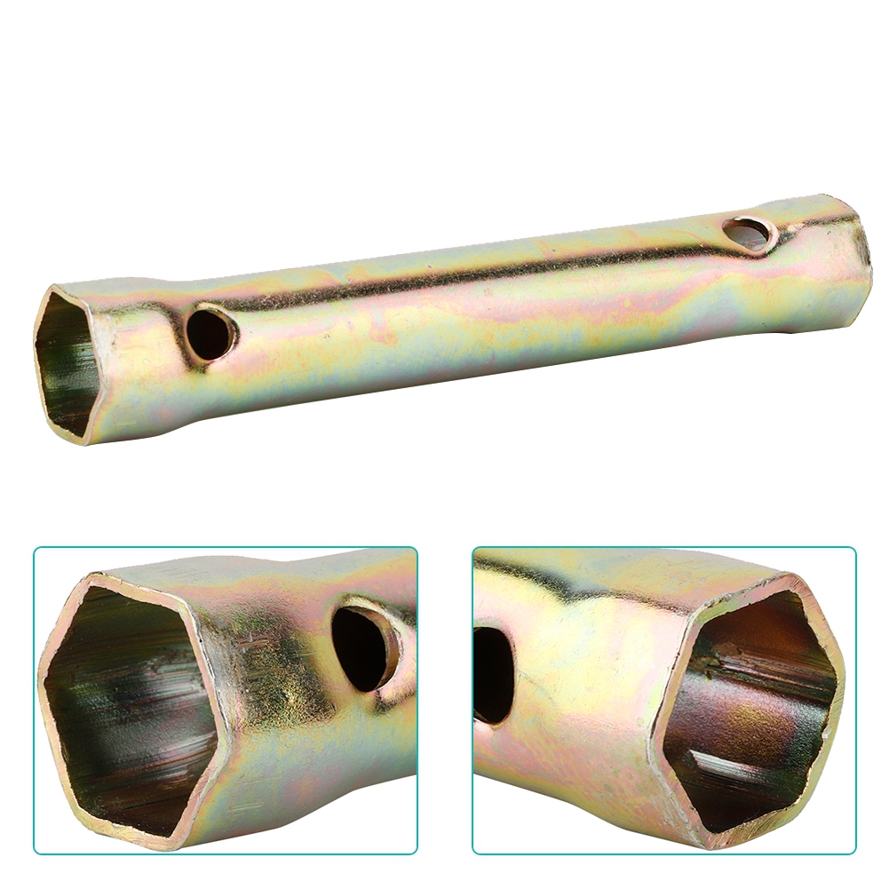 130-mm-doppelsechskant-zündkerzenschlüssel, 16/18-mm-steckschlüssel, Rohrzange Mit Langem Griff Für Tiefen Zugang, Robustes Mechanisches Werkzeug.