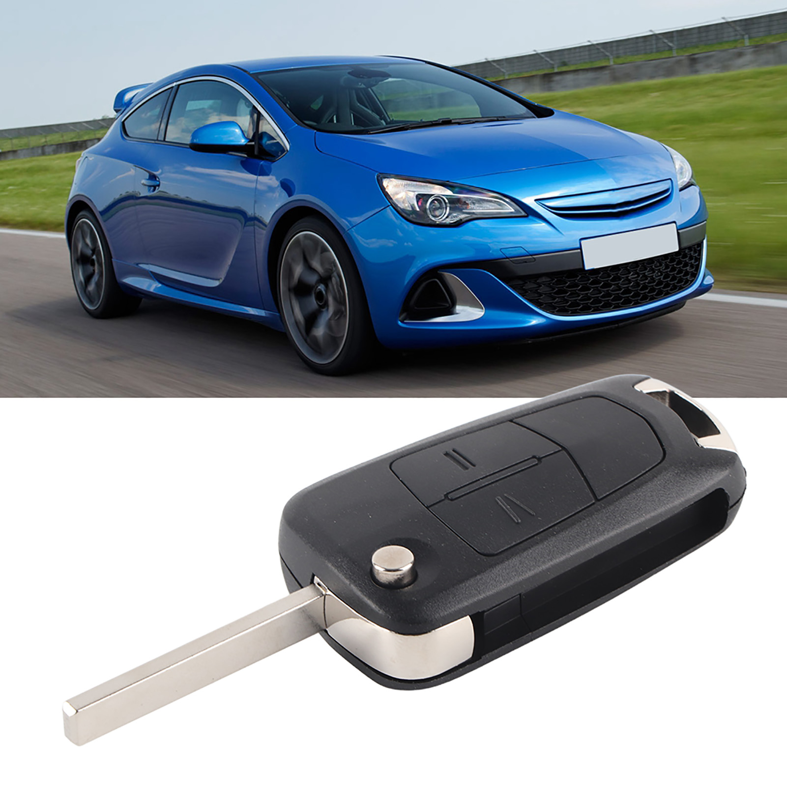 Klappschlüsselgehäuse Mit 2 Tasten – Ersatzteil Kompatibel Mit Opel, Vauxhall Corsa, Astra, Vectra Und Zafira – Schwarze Schutzhülle