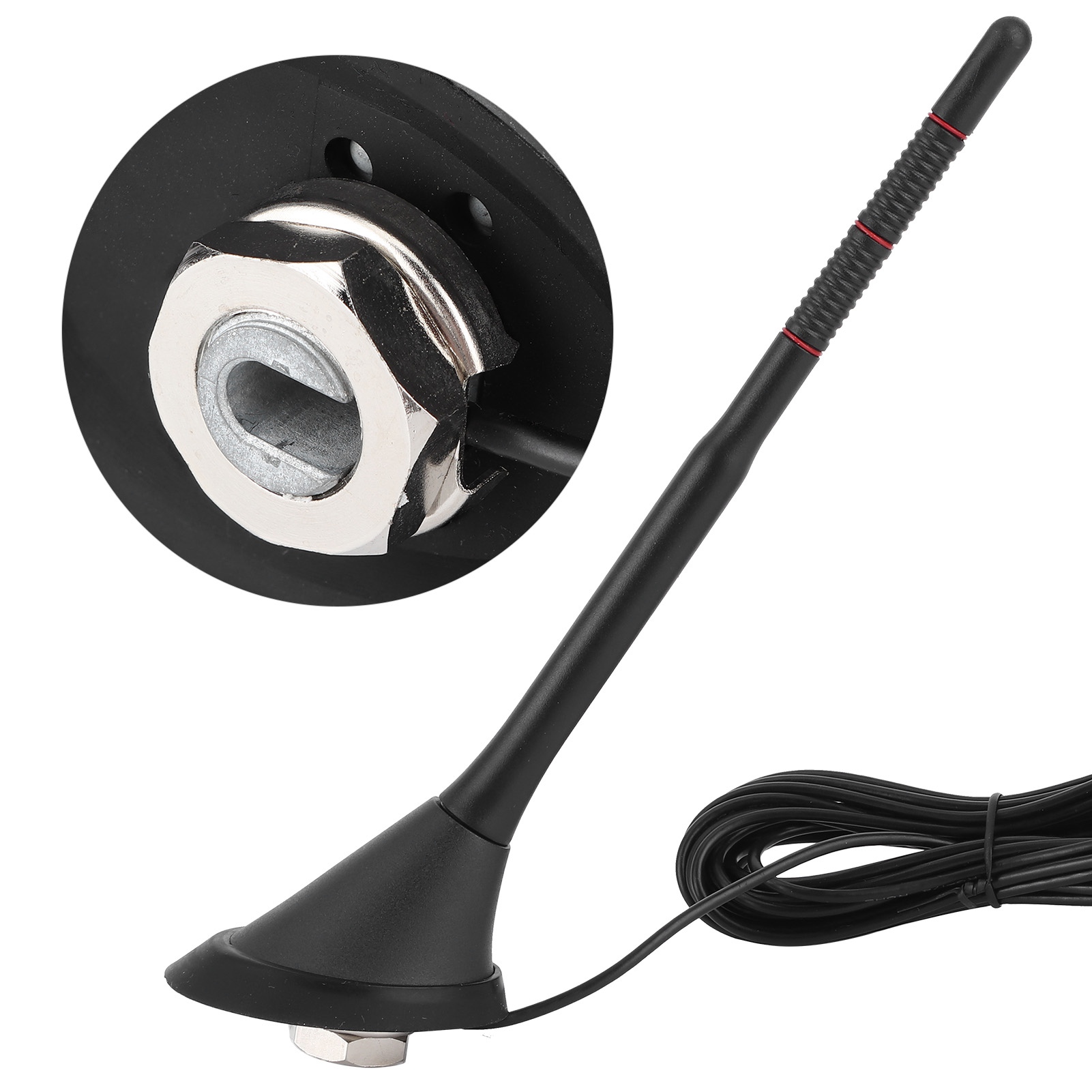 Aktive, Verstärkte Dab+ Fm-autoantenne, Dachmontage, Wasserdicht, Universell 12 V, Für Digitales Außenradio, Autoantenne