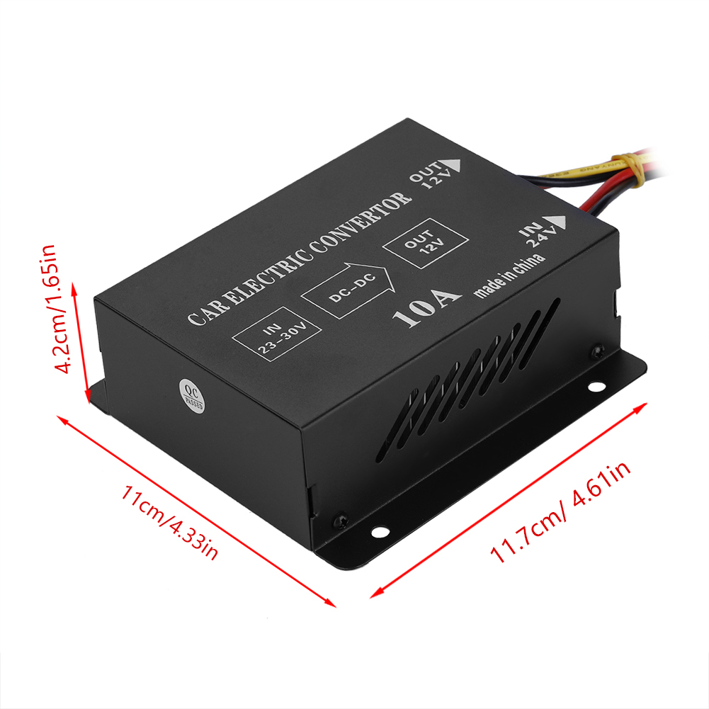 24v Auf 12v 10a 120w Spannungswandler Für Lkw Und Pkw, Dc-abwärtsstromwandler, Wasserdichter Spannungsregler