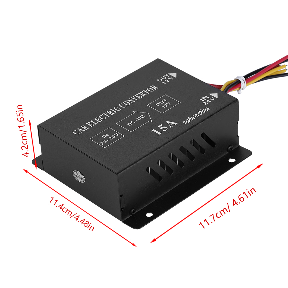 24v Auf 12v 15a 180w Spannungswandler Für Lkw Und Pkw, Wasserdichter Gleichstromreduzierer, Dc-dc-abwärtstransformator