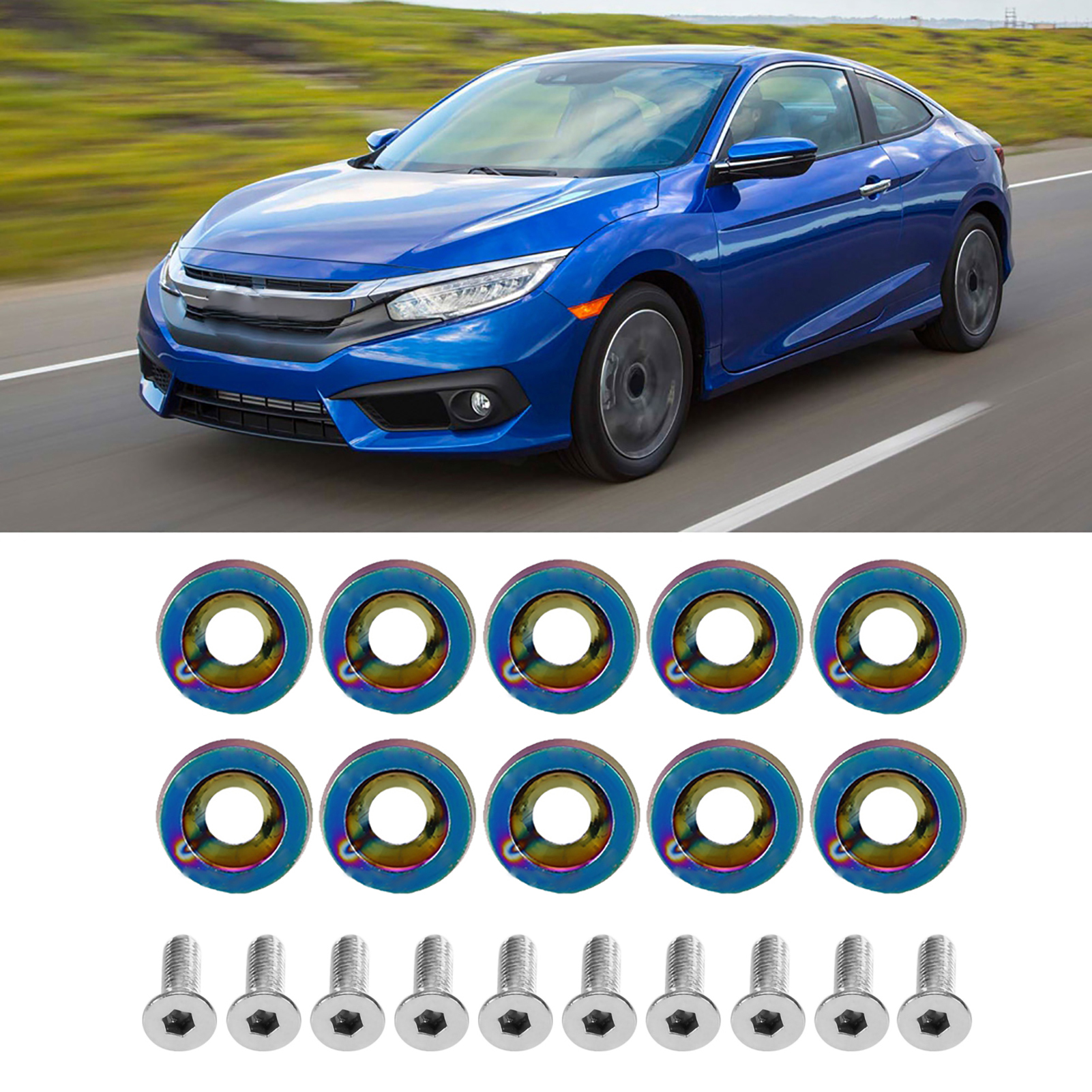 Kennzeichenschrauben, Farbige Muttern, Zierrahmen, M6-schraube Für Auto-tuning-zubehör-montagesatz