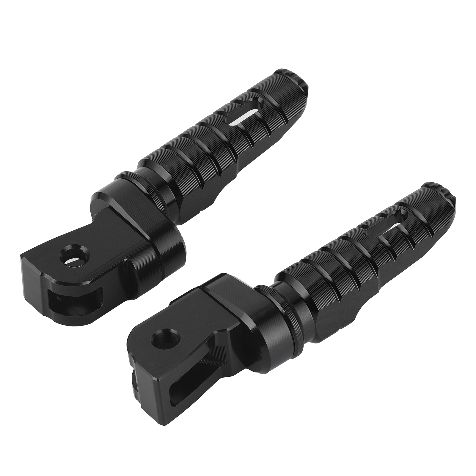Paar Cnc-gefräste Motorradfußrasten Aus Schwarz Eloxierter Aluminiumlegierung, Motorradfußrasten, 2er-set.