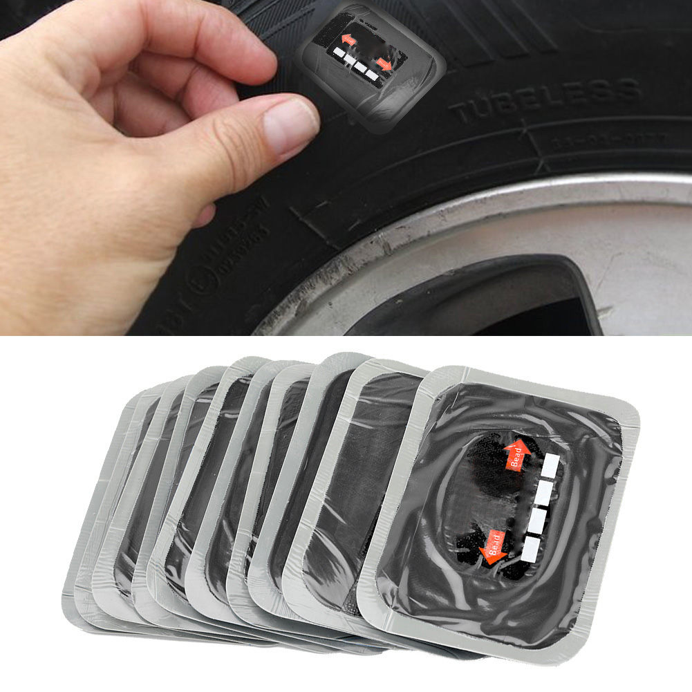 10 Stück 80x120mm Naturkautschuk-flicken Für Die Reparatur Von Autoreifen, Tubeless-reifenreparaturflicken