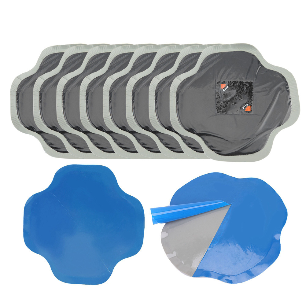 Packung Mit 10 Reifenreparaturflicken Aus Naturkautschuk (128 Mm) Für Schlauchlose Reifen, Geeignet Für Kalte Witterung, Selbstklebend