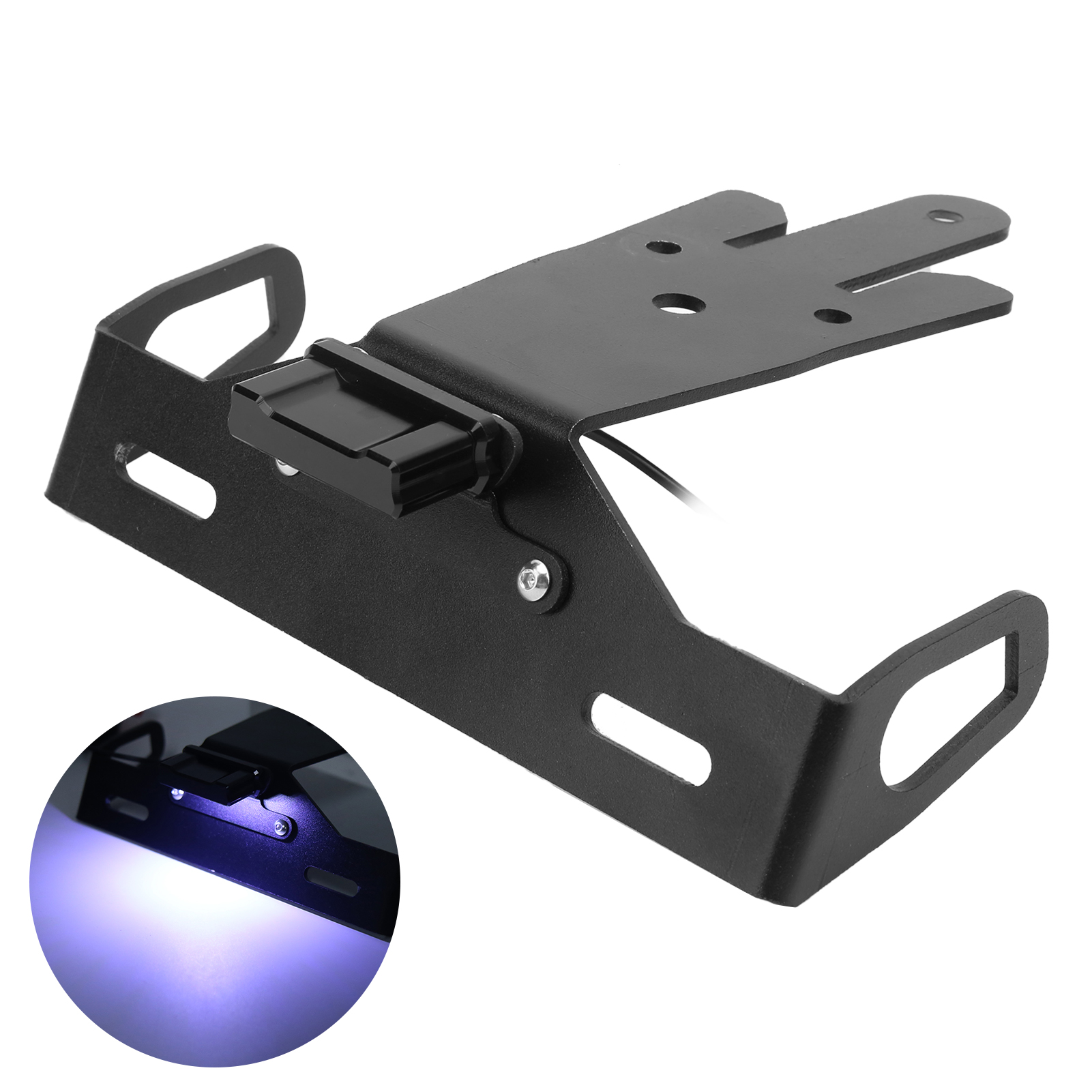 Kennzeichenhalter Für Motorräder Mit Led-beleuchtung, Kompatibel Mit Kawasaki Er-6n/f 2012-2015, Robuster Hinterer Kennzeichenhalter, Integrierte Beleuchtung, Einfache Montage, Motorradzubehör.