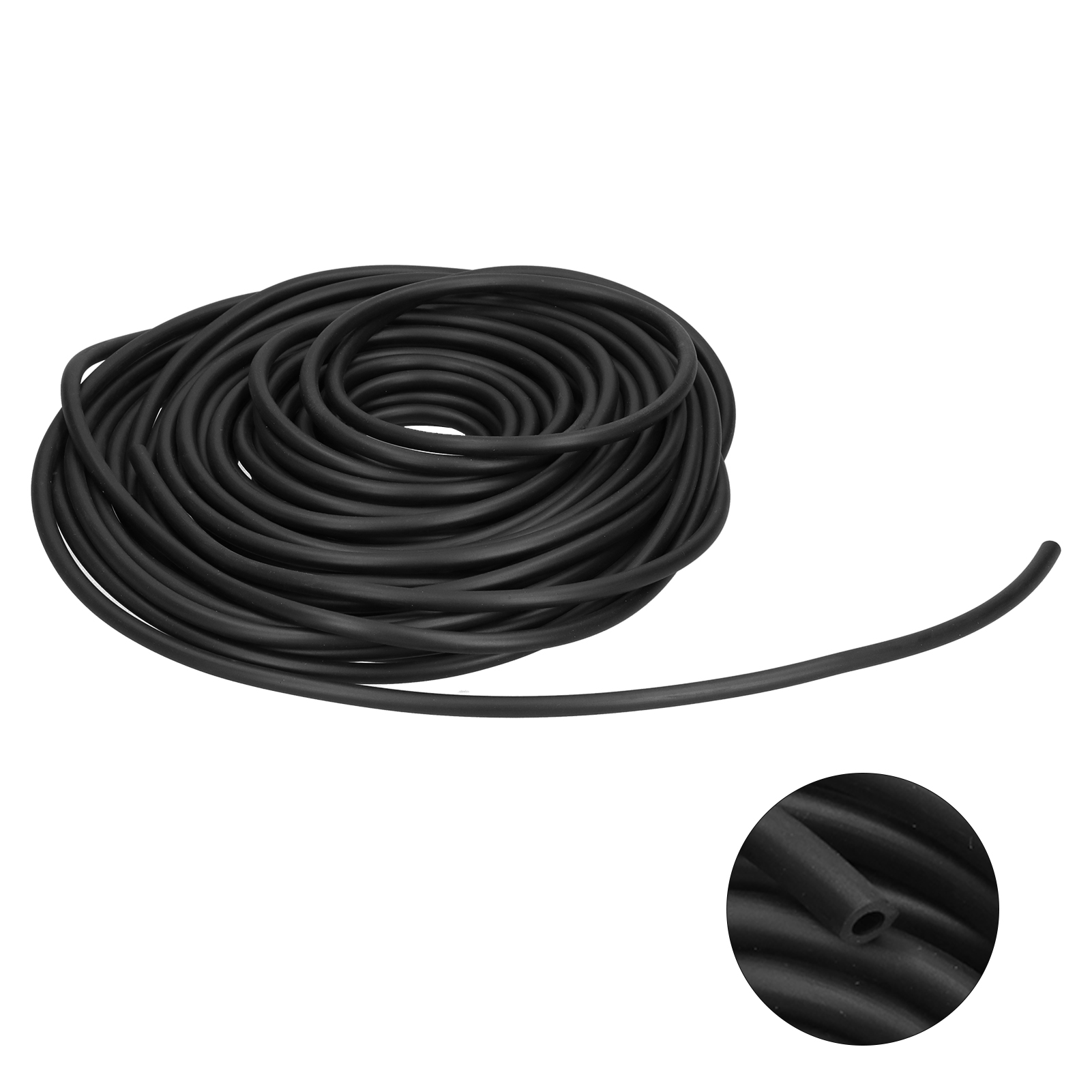 20 M / 65 Ft Langer Schwarzer Gummikraftstoffschlauch Für Motocross Pit Bike Quad Atv M Gu07