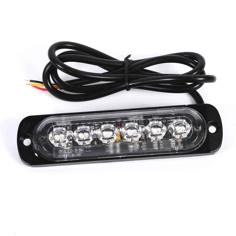 2x 12v 6 Led-blitzlichter Für Auto, Lkw, Notfallwarnlicht, Blaues Blinklicht