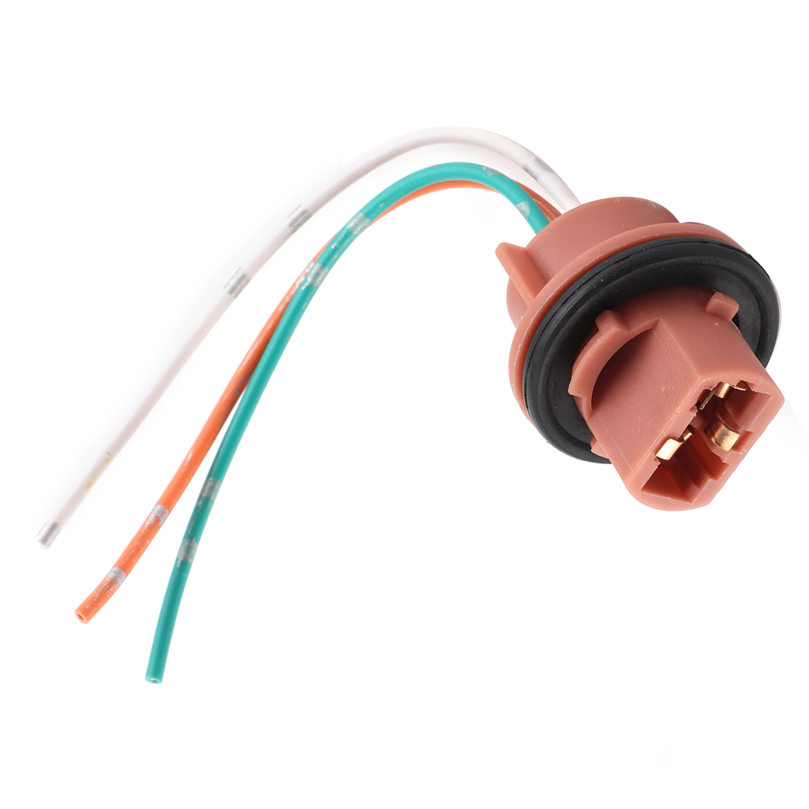 Bremslichtlampenfassung 7443, Kupfersockel, Zweiadrig, Direktanschluss, Zweifaden-bremslichtlampe, Plug-and-play-stecker