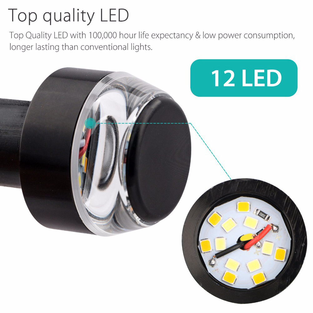 Led-blinker Für Motorradlenker, 2 Stück, Universelle Lenkerblinker, Hintere Blinker, Wasserdichte Mopedbeleuchtung