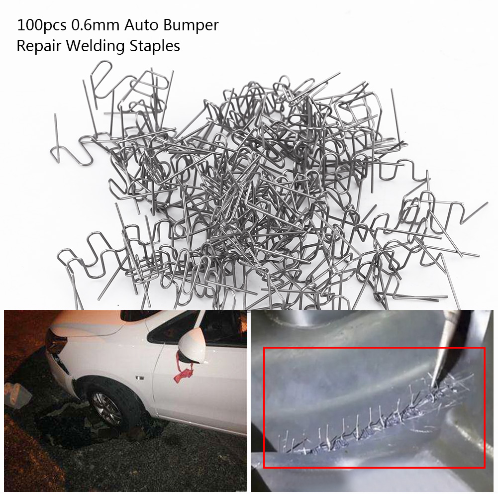 Packung Mit 100 Vorgeschnittenen 0,6-mm-schweißklammern Für Die Reparatur Von Stoßstangen, Wellenform-werkzeugset, Karosseriebefestigung