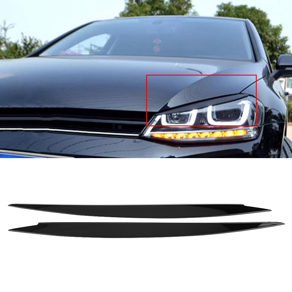 Paar Scheinwerferblenden Für Golf 7 Gti 2013-2018, Schwarze Zierleiste, 2-teiliges Set, Sportlicher Stil.