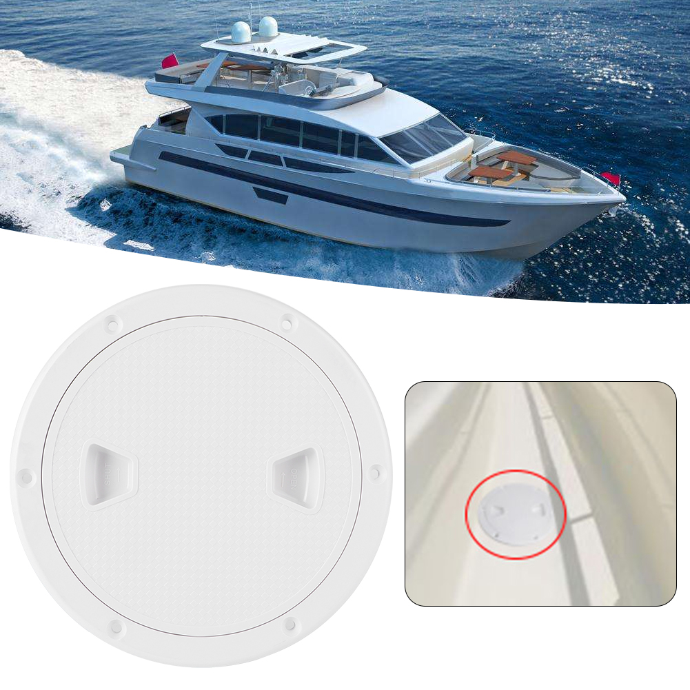 Abgerundete Abs-deckabdeckung Mit Inspektionsluke Für Yachten, Wohnmobile Und Boote (6 Zoll)
