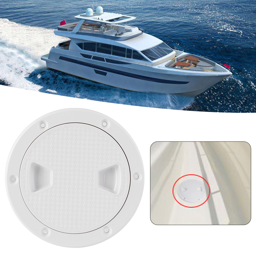 Abgerundete Abs-deckabdeckung Mit Inspektionsluke Für Yachten, Wohnmobile Und Boote (4 Zoll)