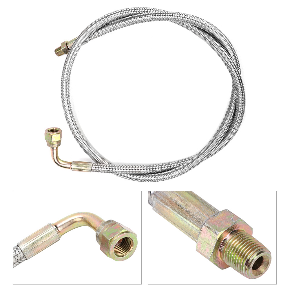 36 Zoll Lange, Umflochtene Stahlölzuleitung, 1/8 Npt-gewinde, Turbolader, Kompatibel Mit T3 T3/t4 T4 T70.