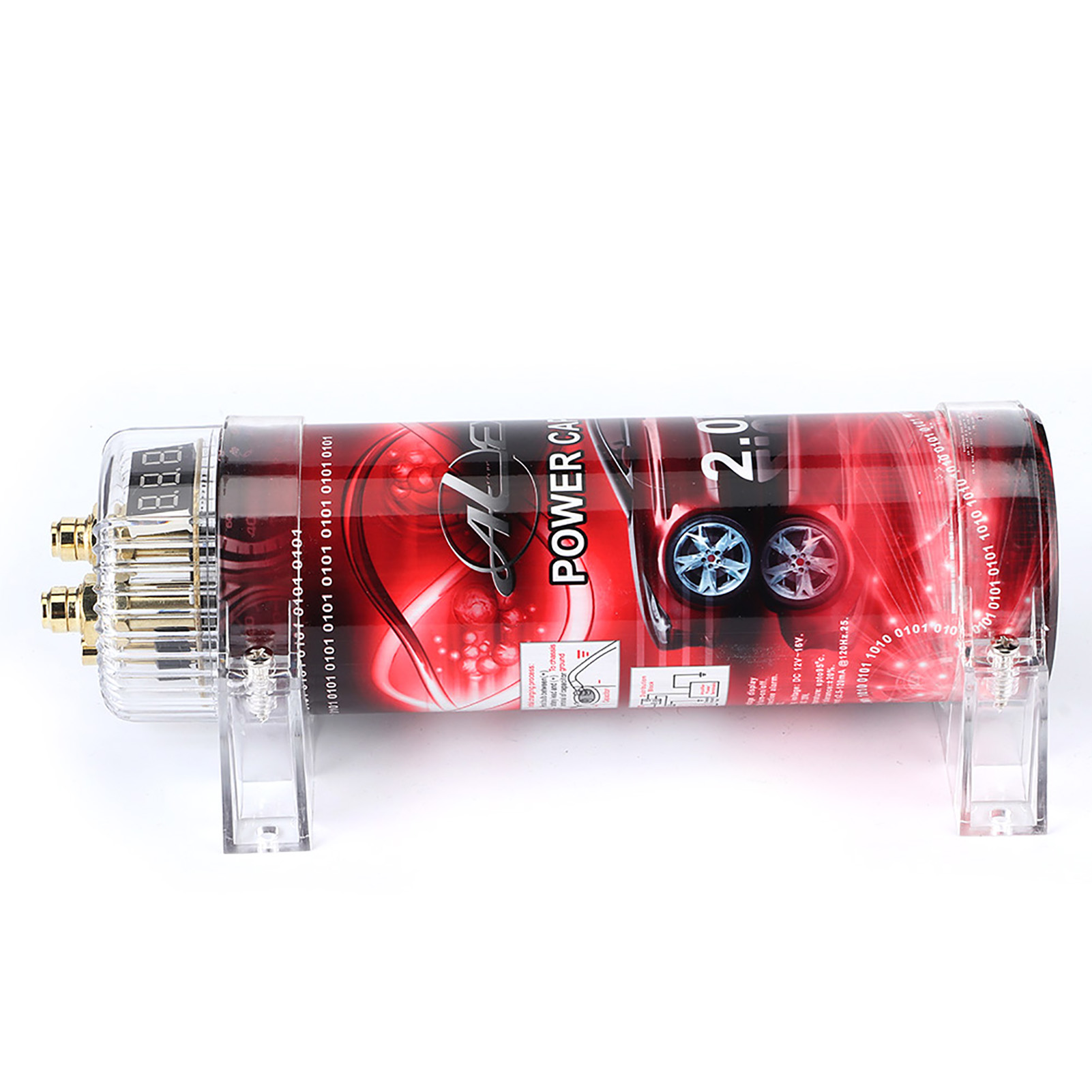 2 Farad Auto-audio-leistungskondensator, Verstärker-spannungsregler, Rote Led, 10–16 V Dc, Modifizierte Autoteile