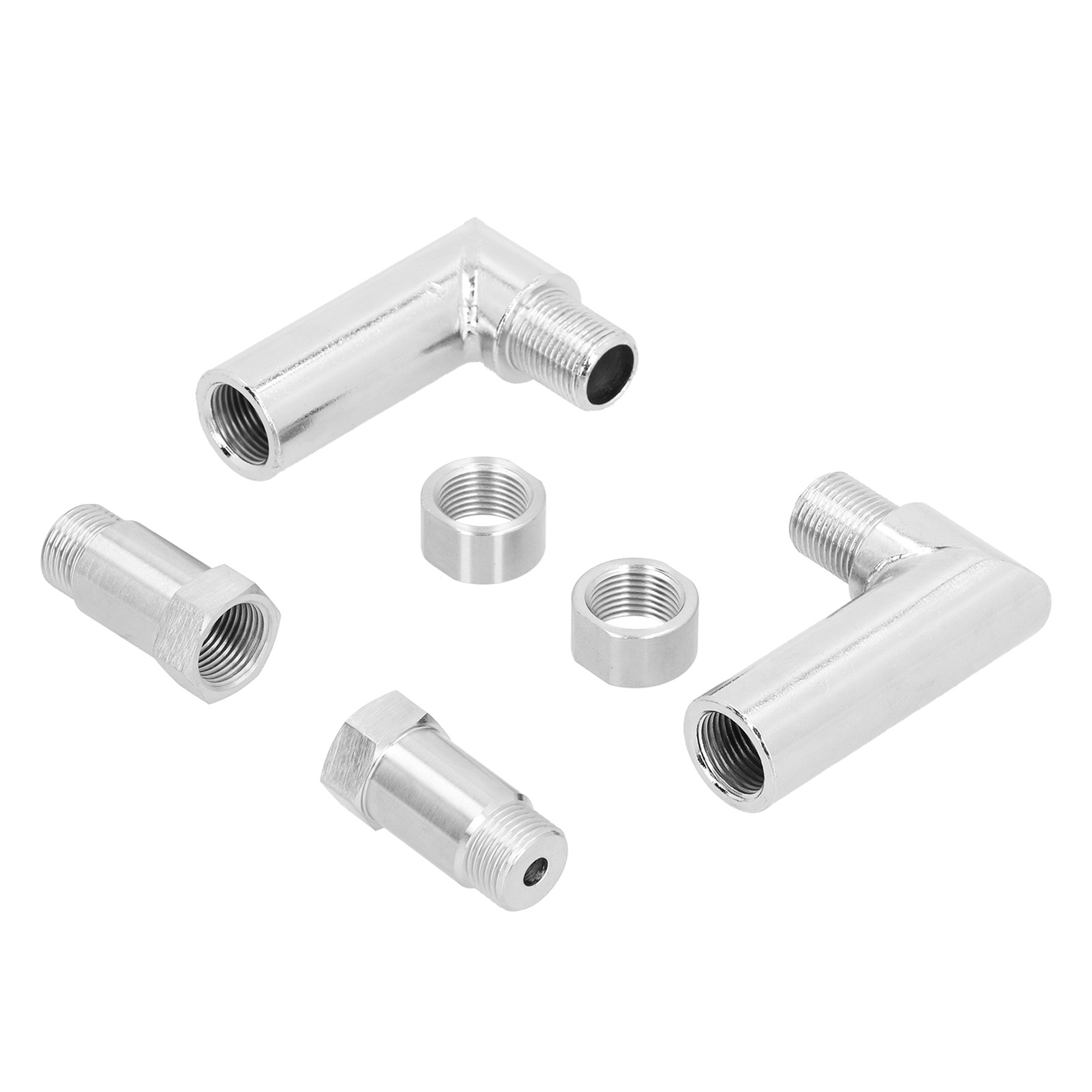 Satz Mit 6 O2-sensor-verlängerungsadaptern, 90° M18x1,5 45 Mm, Rechtwinkliger Abstandshalter Für Lambdasonde, Behebt Die Motorkontrollleuchte