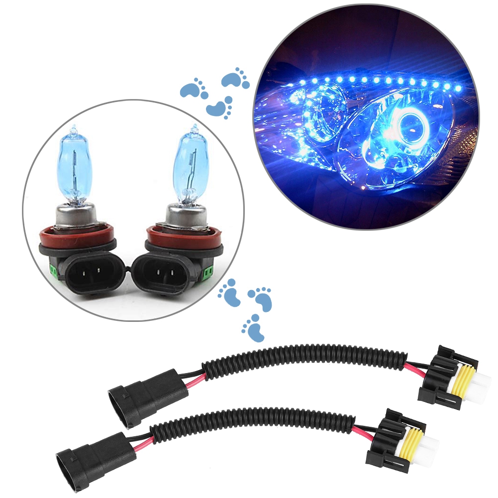 Paar H11-zu-h8-adapterstecker Für Abblendlicht Und Nebelscheinwerfer, Kabelbuchse, 2 Stück
