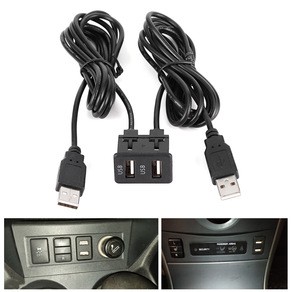 1,5 M Langes Armaturenbrett-kabeladapter Mit 2 Anschlüssen, Einbaukabel Für Auto, Lkw Und Boot