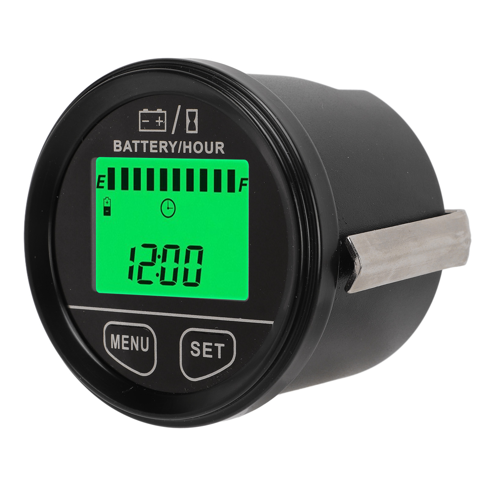 12v/24v Batterievoltmeter Mit Automatischer Erkennung Von Positiver/negativer Polarität, Uhr Mit Timerfunktion Und Spannungsanzeige Für Pkw Und Wohnmobile.