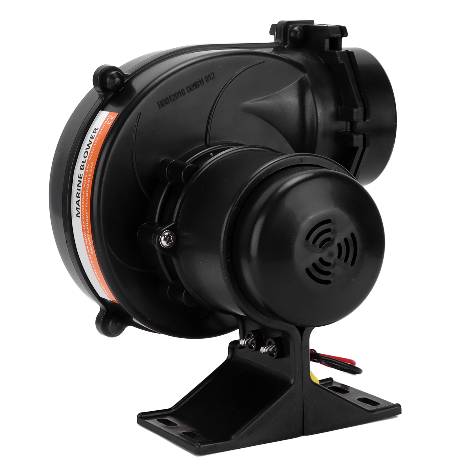 12v Dc 130cfm Schwarzer Abs-korrosionsbeständiger Luftlüfter Für Boote, Busse, Schiffe - Wasserdichter Bilgenlüfter, Effiziente Belüftung