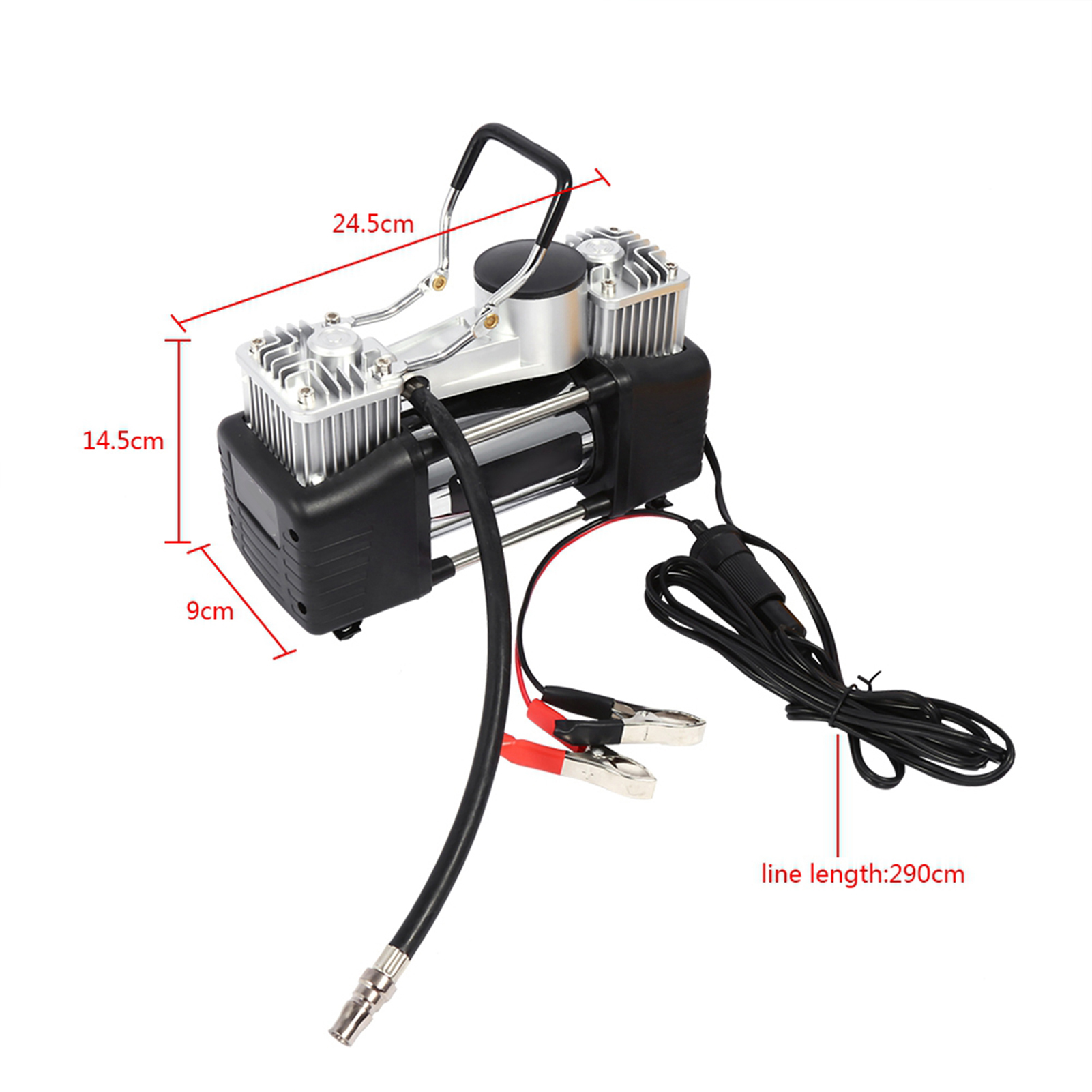 Tragbarer Reifenfüller (150 Psi), 12-v-auto-luftkompressor, Kompakte Aufblaspumpe Mit Manometer, Auto-notfallset, Schnelles Und Präzises Aufblaswerkzeug.