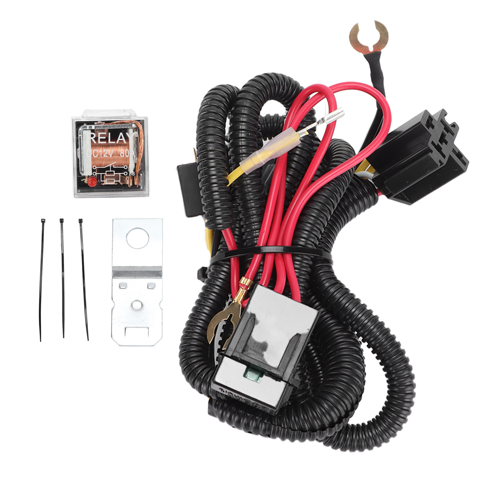 12v-verkabelungssatz Für Hupe Mit Relais, Kompatibel Mit Pkw Und Lkw, Kühlergrillmontage, Kraftvoller Ton, Universell.