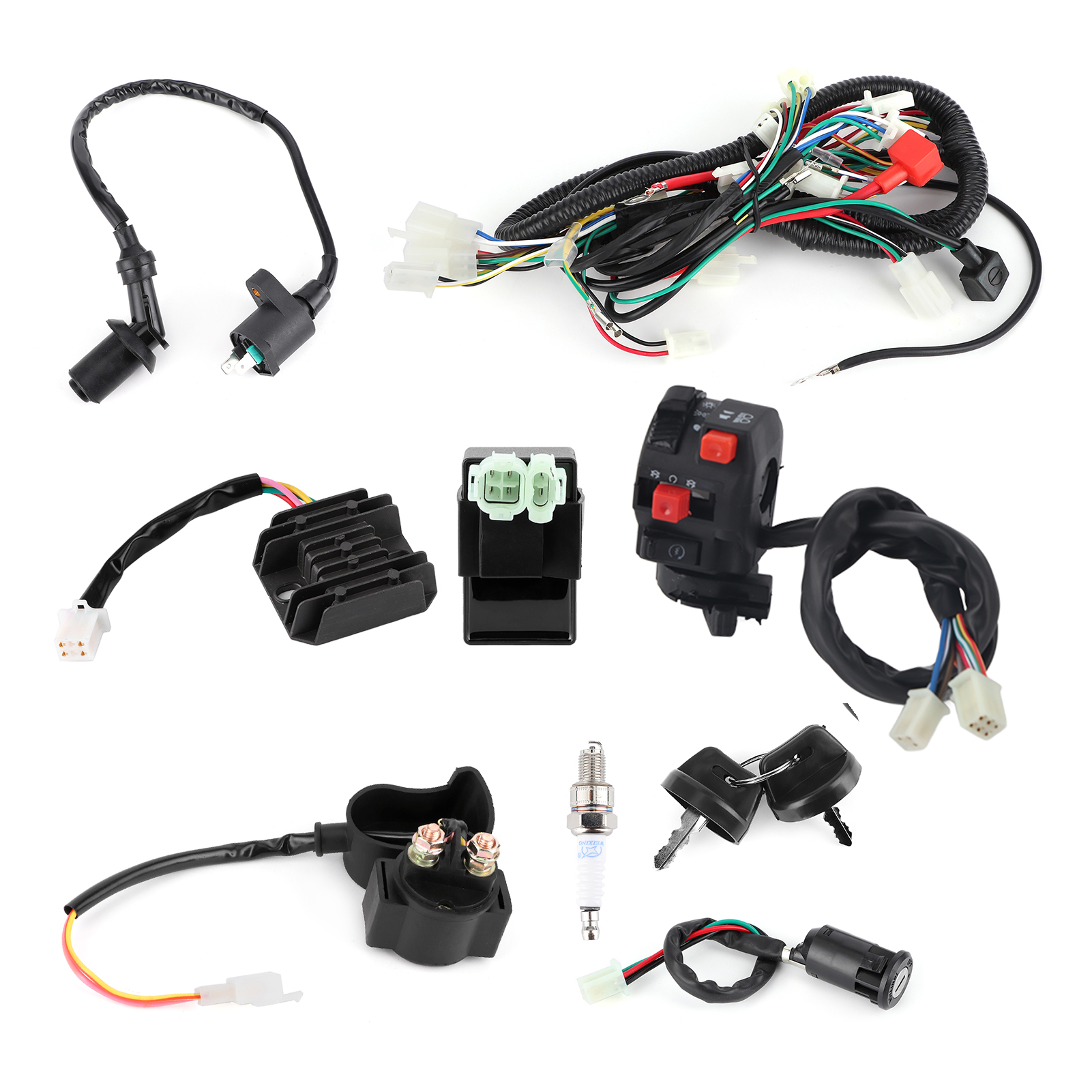 Elektrischer Kabelbaum Mit Elektrostarter Für Gy6 125cc 150cc Motor, Kabelsatz Kompatibel Mit Quad Und Atv