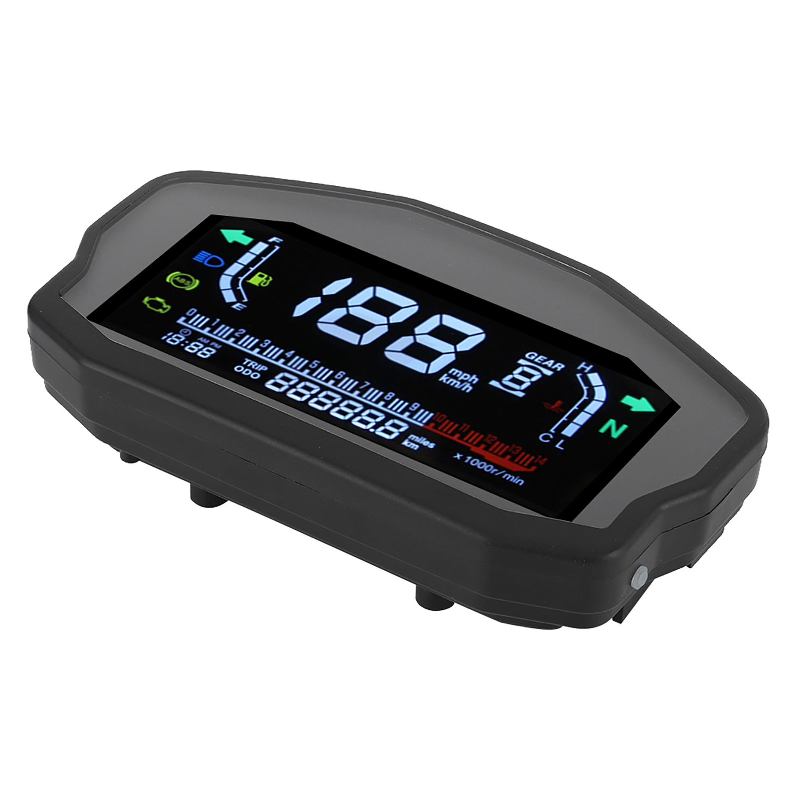 Motorrad-tachometer, Tankanzeige, Lcd-instrument Mit Led-beleuchtung Für 1/2/4-zylinder-motoren