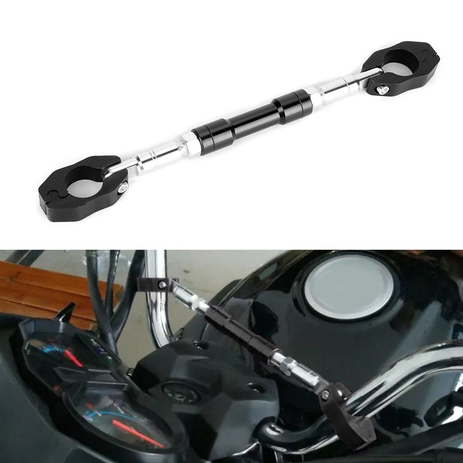 Universell Verstellbarer Motorrad-querträger Aus Aluminiumlegierung, Schwarz, Richtungsstabilisator