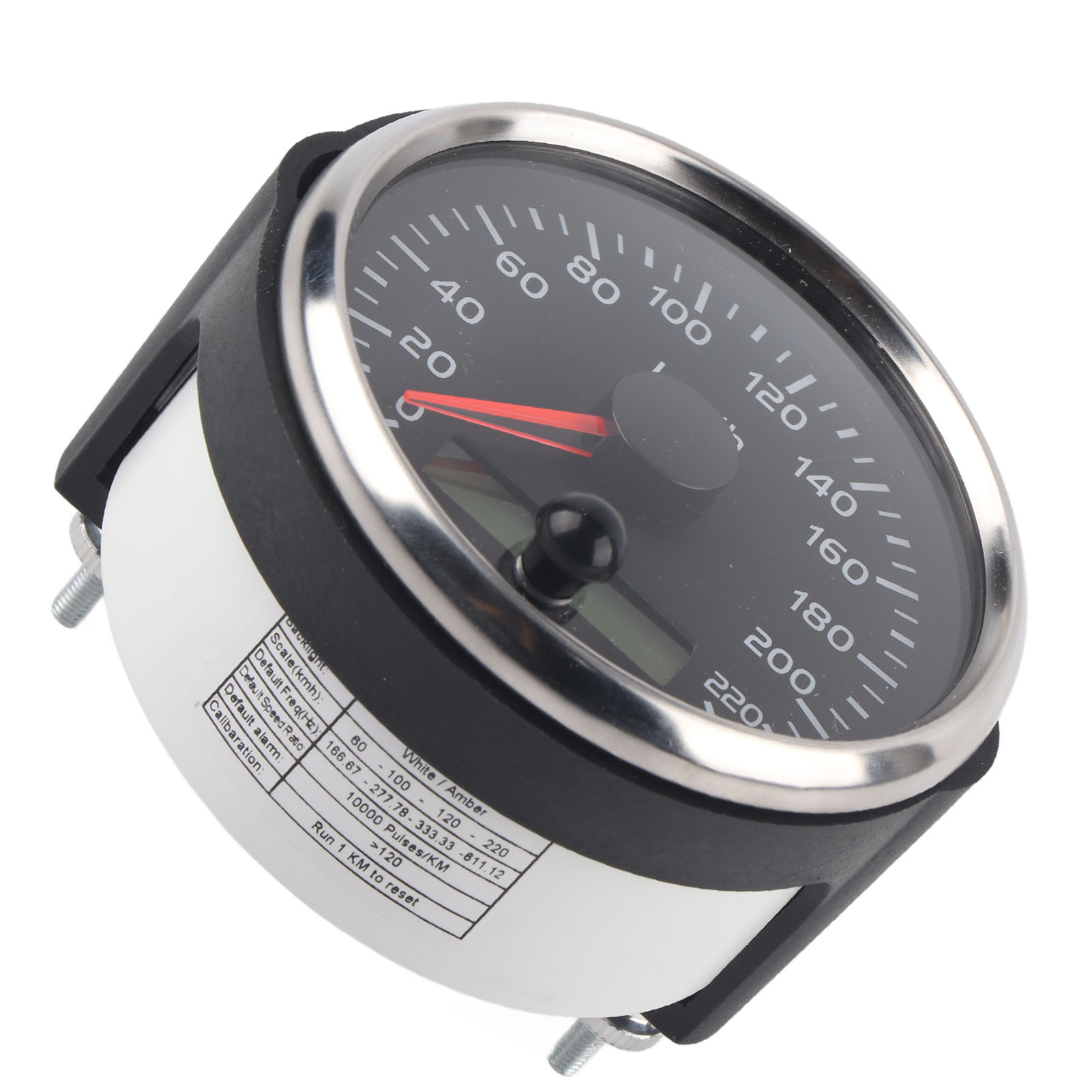 85-mm-lcd-wasserdichter, Einstellbarer Tachometer Bis 220 Km/h Für Auto, Lkw, Boot, Motorrad, 12 V/24 V