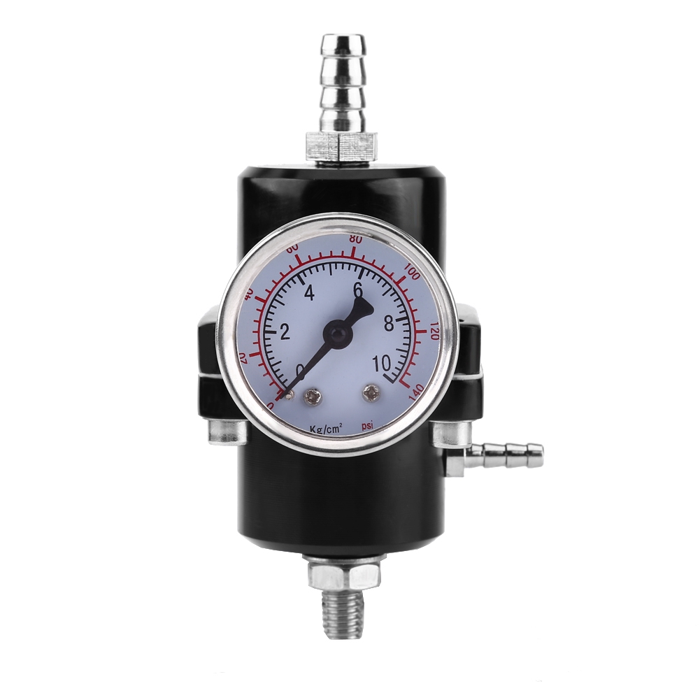 Universeller Kraftstoffdruckregler-manometer-satz Aus Aluminiumlegierung Mit Schlauch, Einstellbar Von 0 Bis 140 Psi