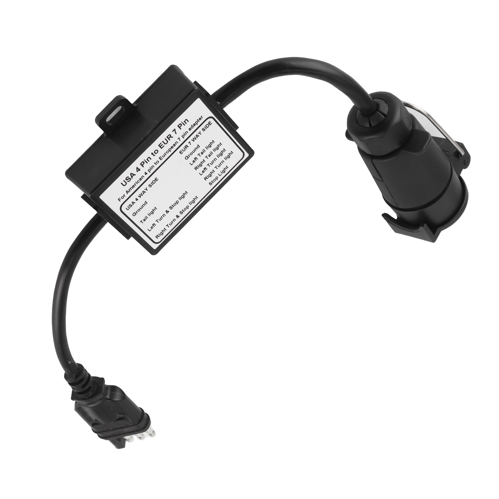 Us 4-poliger Auf Europäischer 7-poliger Anhängerstecker-adapter, Bremslicht-/stopplicht-trennstück