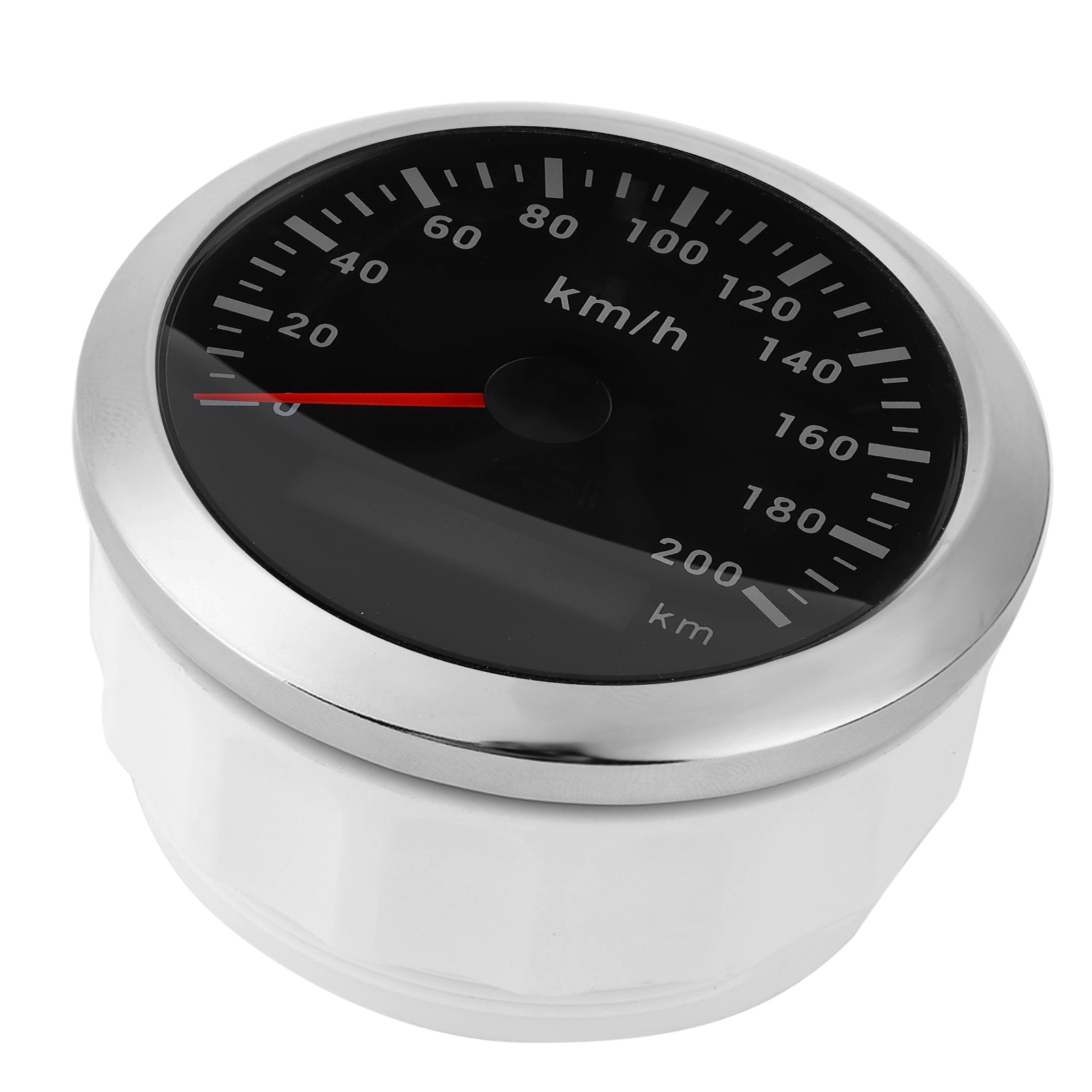 85-mm-gps-tachometer, Wasserdicht Bis 200 Km/h, Kilometerzähler Für Boot, Auto, Yacht, Motorrad, Schwarzes Zifferblatt