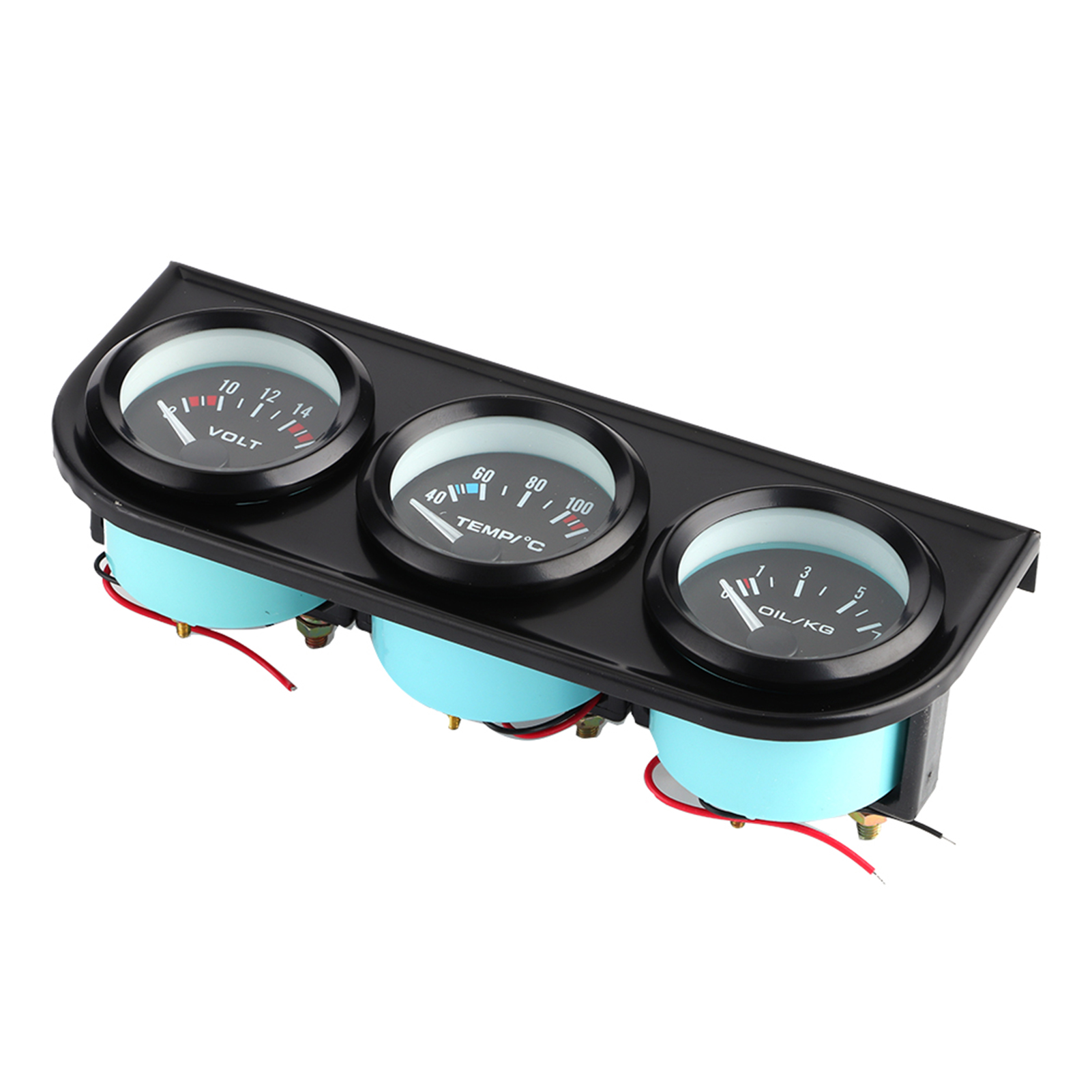 1/8 Zoll Npt 52 Mm/2 Zoll 3-in-1 Kfz-instrumentensatz: 8–16 V Voltmeter, 40–120 °c Wassertemperaturmesser, 0–7 Kg Öldruckmesser-set