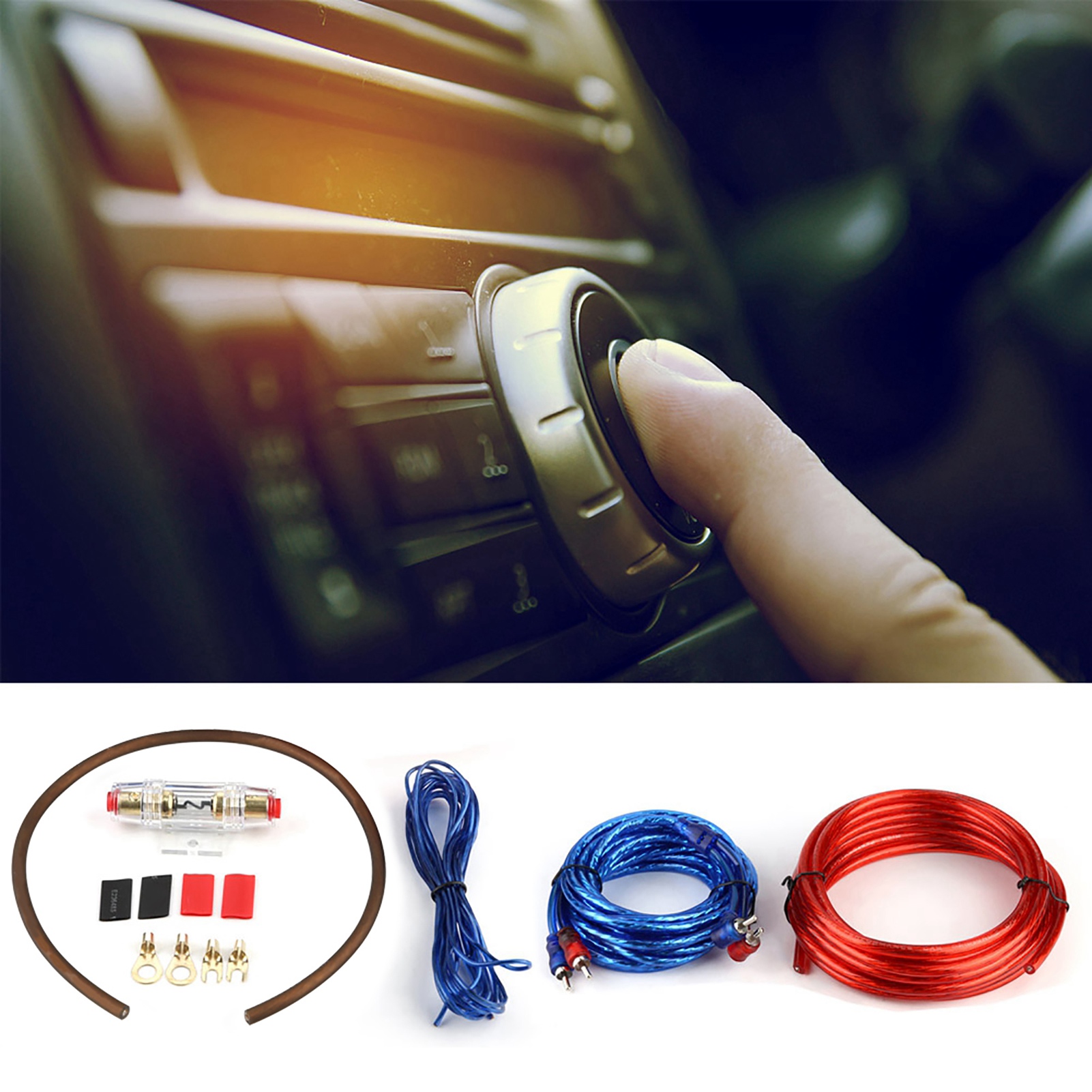 Verkabelungsset Für Auto-subwoofer-verstärker Mit Sicherung, Autoradio-einbau, Lautsprecherkabel, 8 Awg, Stromversorgung