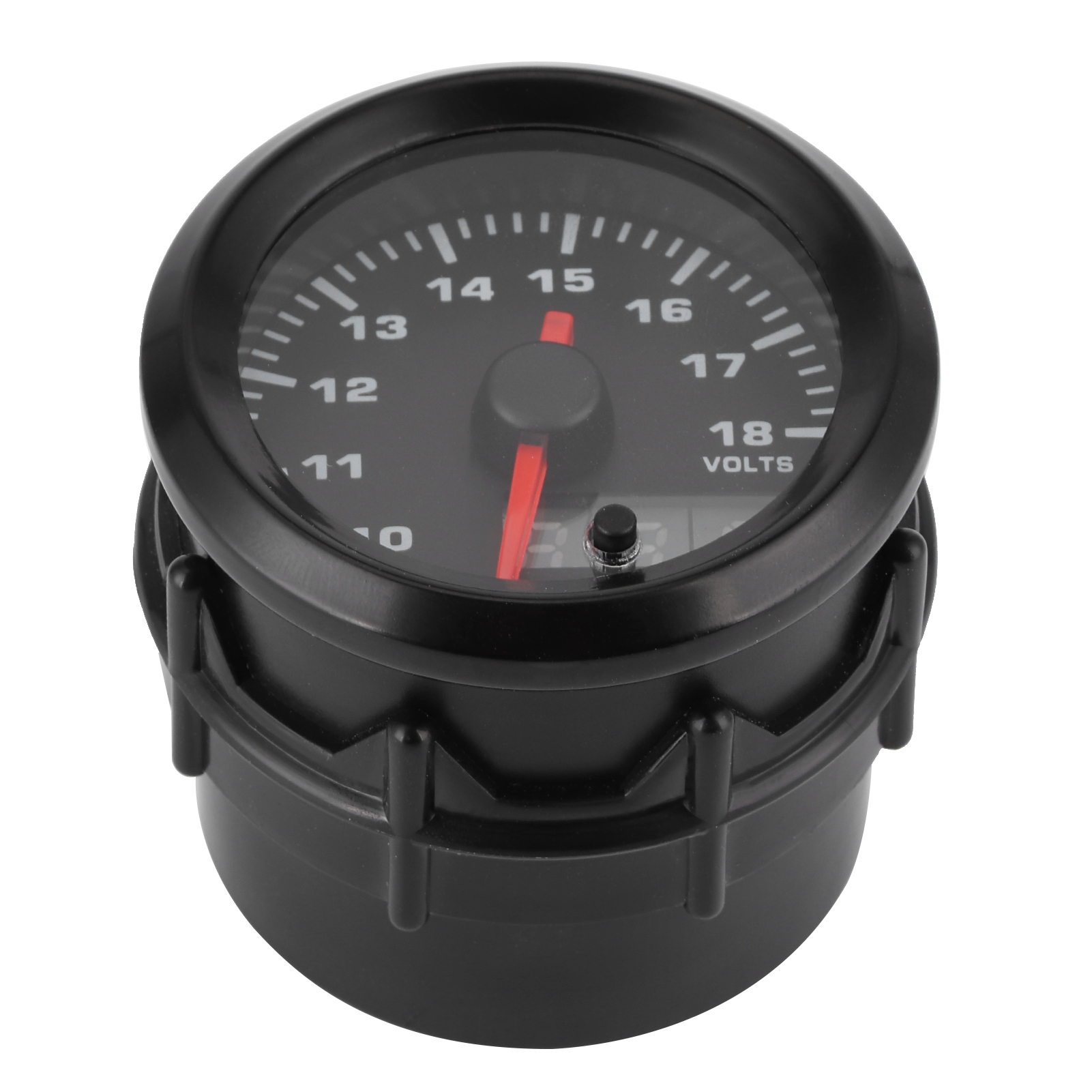 52 Mm (2 Zoll) Digitales 7-farben-led-voltmeter Für 12-v-rennwagen, Universelle Spannungsanzeige Mit Zeiger