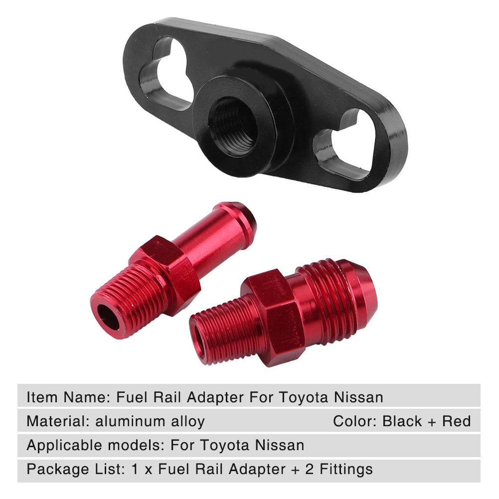 Set Mit 2 Kraftstoffdruckregler-adaptern Für Toyota Und Nissan, Hochpräzise Passform, Edelstahl, Kompatibel Mit Dem Kraftstoffsystem