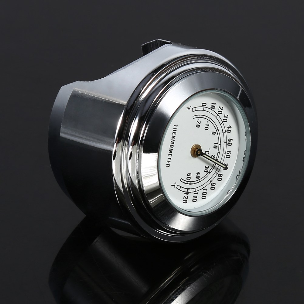 Motorrad-lenkerthermometer 7/8" 1" Wasserdichtes Weißes Zifferblatt Außentemperaturanzeige